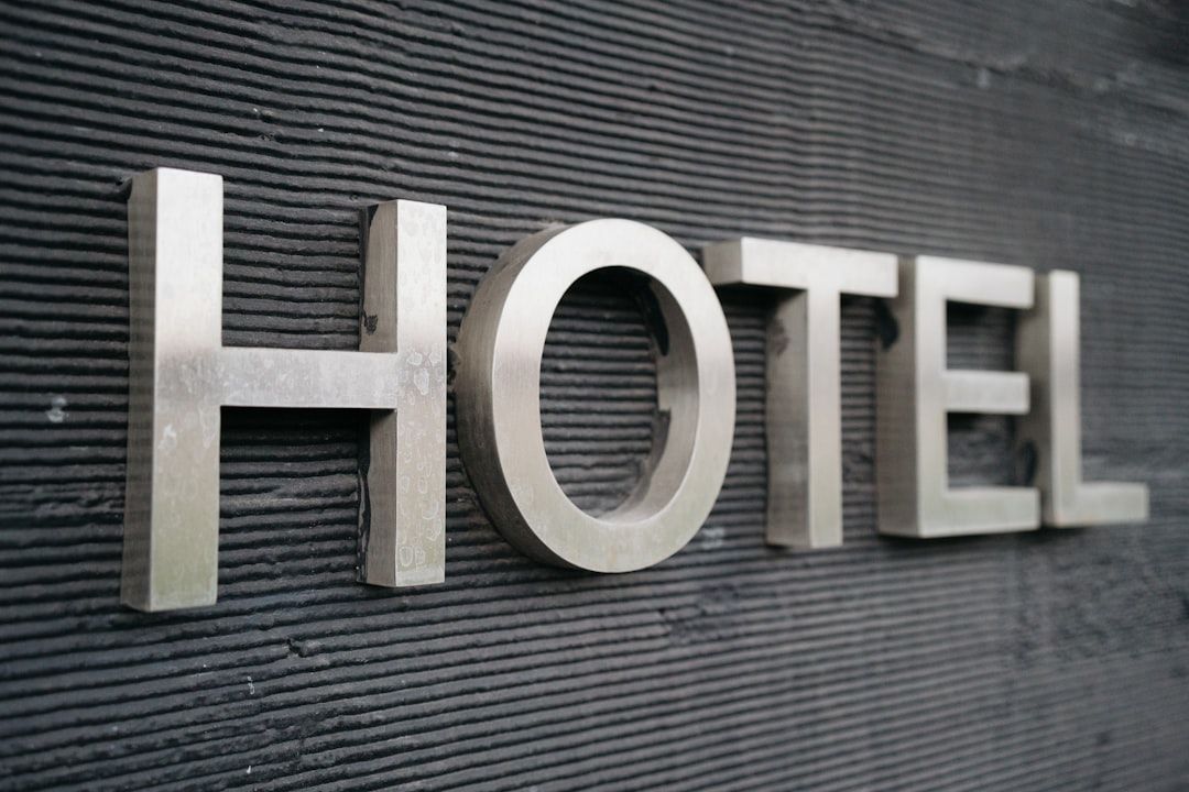 a hotel sign on the side of a building